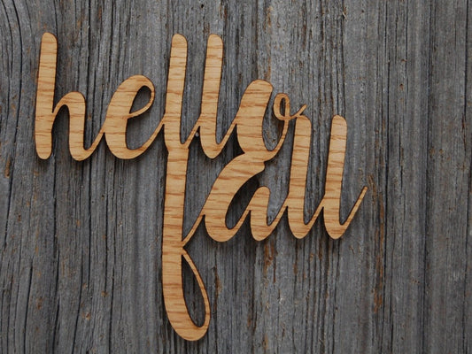 Hello Fall Sign - Legacy Images - fall holiday season laser engraved