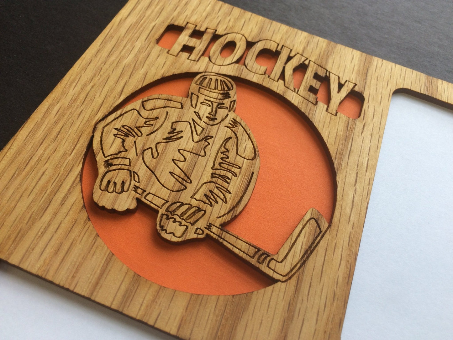 Hockey Picture Frame - 8x10 Hockey Picture Frame, Picture Frame, home decor, laser engraved - Legacy Images - Legacy Images - Picture Frames