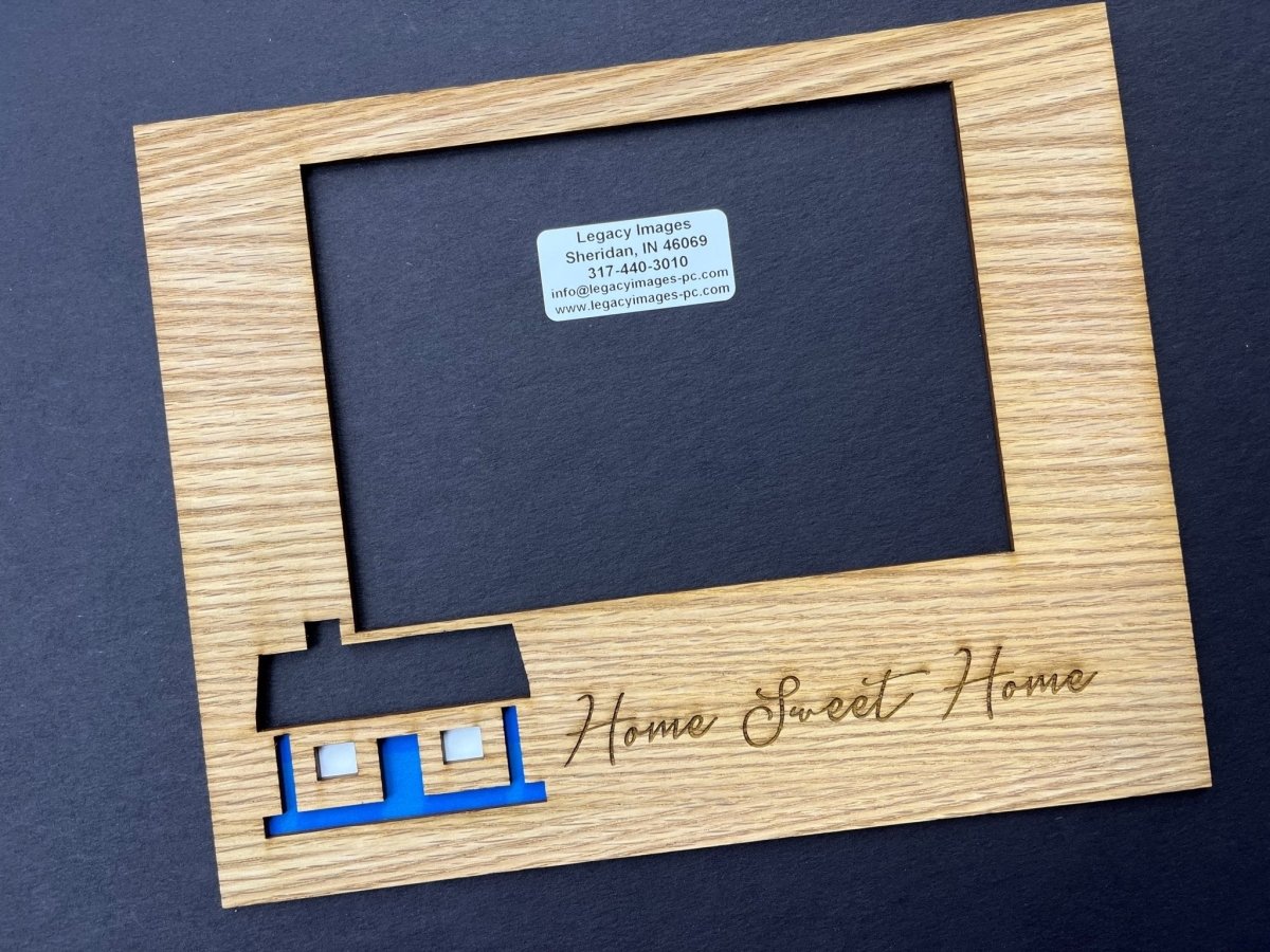 Home Sweet Home Picture Frame - 8x10 Frame Holds 5x7 Photo - Legacy Images - Picture Frame - 8x10 picture frame family family picture frame laser engraved