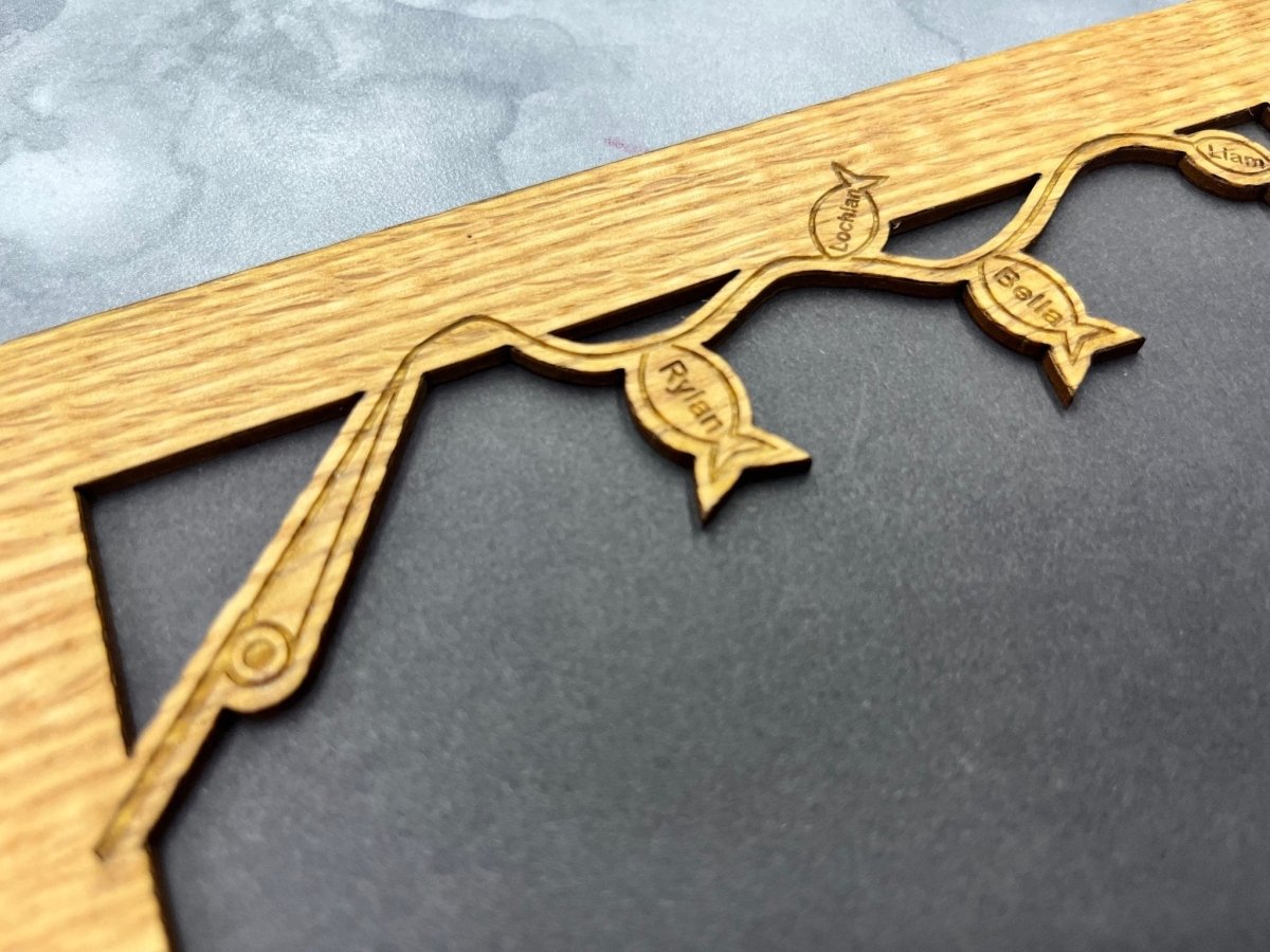 Hooked On Dad Picture Frame - Personalized with Kid's Names - Legacy Images - family father's day gift picture frame laser engraved