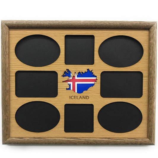 Iceland Picture Frame - 11x14 Frame holds 8 Photos - Legacy Images - Picture Frames - 11x14 Picture Frame country iceland laser engraved