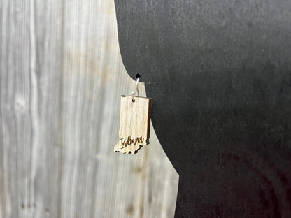 Indiana Earrings - Dangle - Legacy Images - Earrings - dangle earrings Earrings state laser engraved