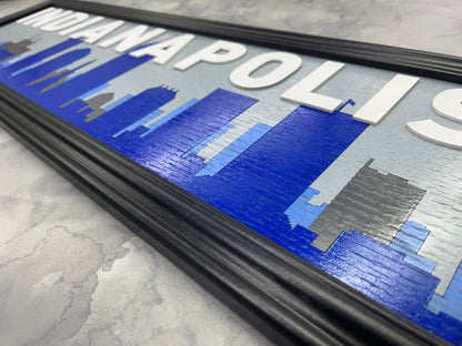 Indianapolis Skyline Sign - Legacy Images - Novelty Signs - sign skyline travel laser engraved