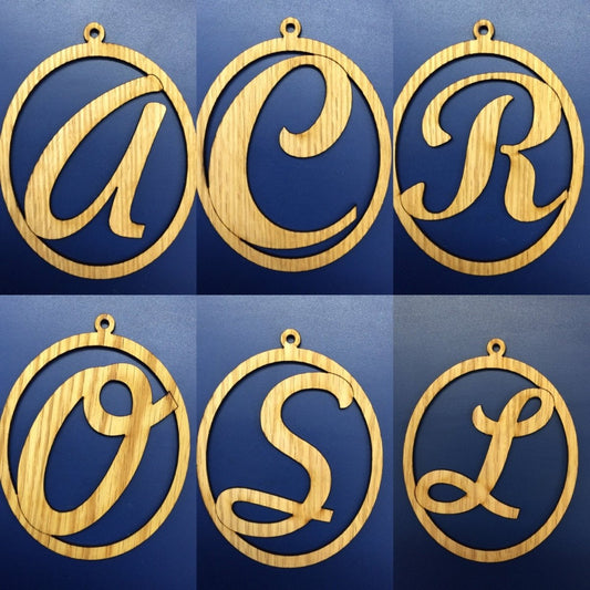 Initial Ornament - Legacy Images - Holiday Ornaments - christmas holiday initial laser engraved