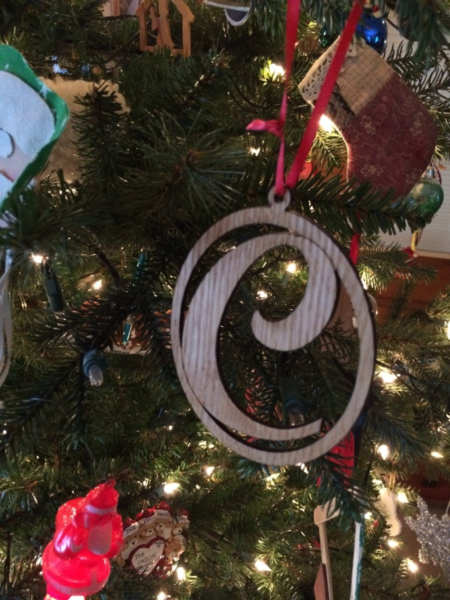 Initial Ornament - Legacy Images - Holiday Ornaments - christmas holiday initial laser engraved
