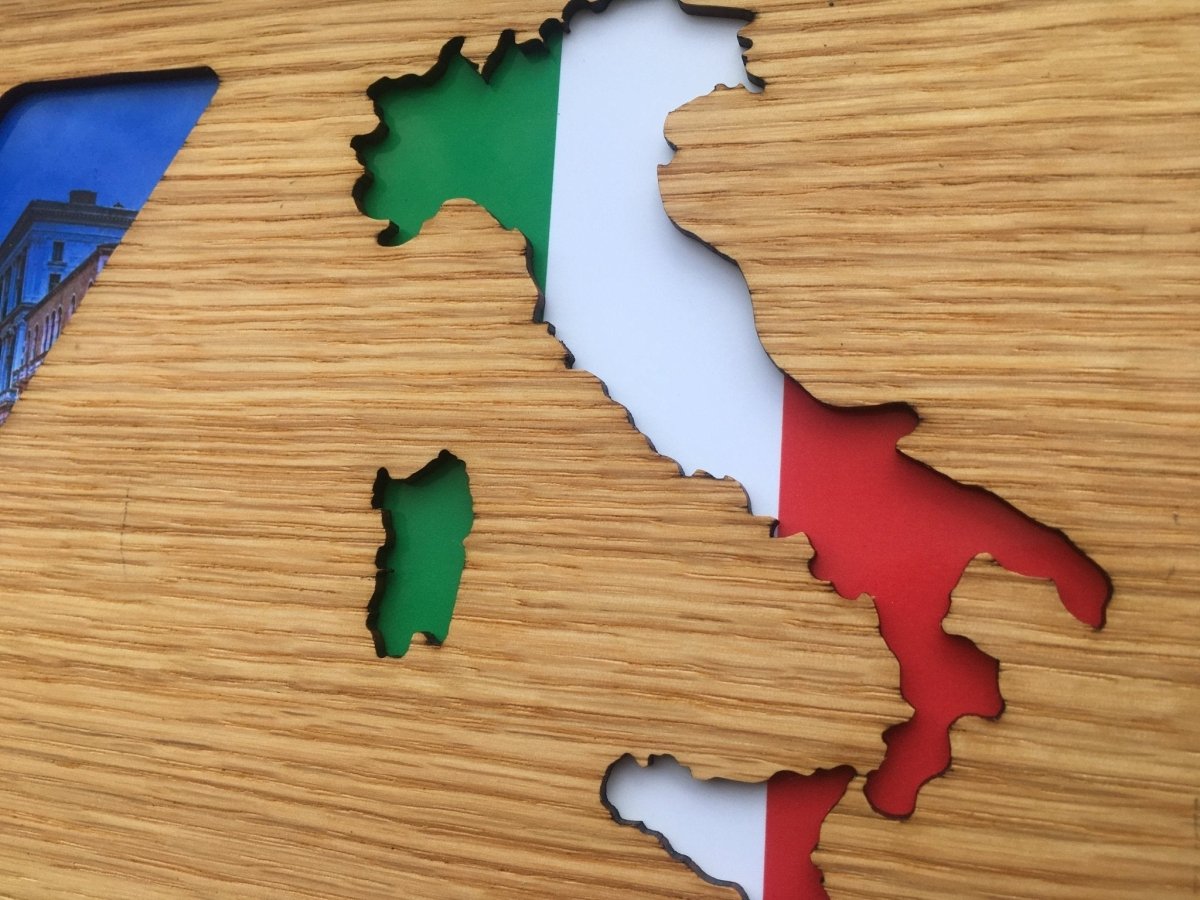 Italy Picture Frame - 6"x32" holds 4x6 Pictures - Legacy Images - Picture Frames - 6x32 picture frame country italy laser engraved