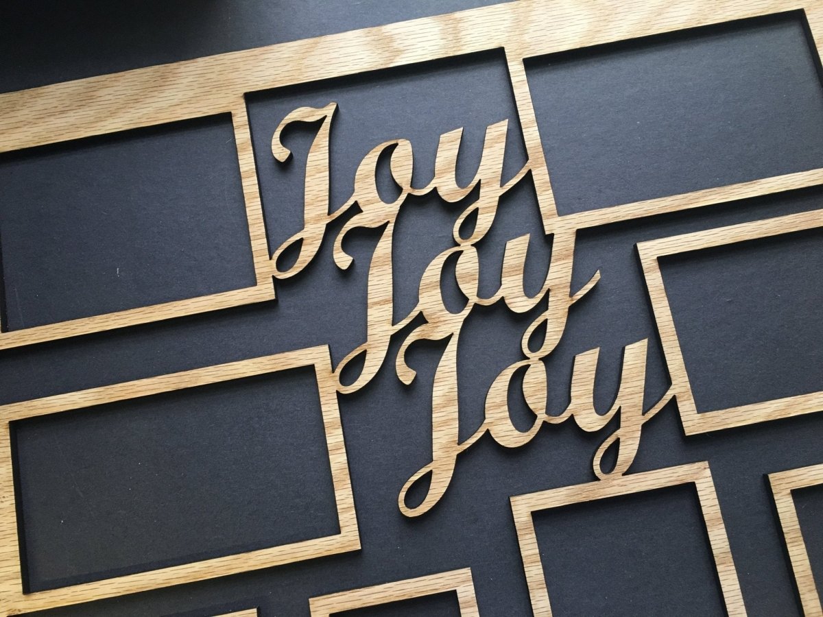 Joy Collage Picture Frame 16"x20" - Legacy Images - Picture Frames - 16x20 picture frame christmas collage frame laser engraved