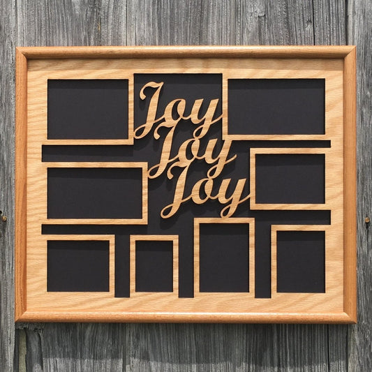 Joy Collage Picture Frame 16"x20" - Legacy Images - Picture Frames - 16x20 picture frame christmas collage frame laser engraved
