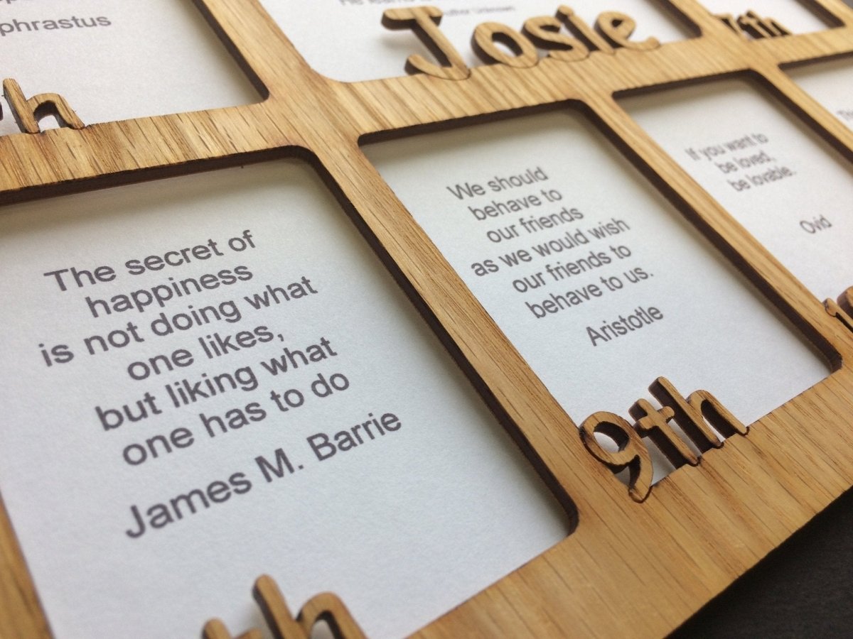 K - 12th Grade School Years Picture Frame - Rectangular Openings - Holds 5x6.5 & 2.5x3 Photos 11"x14" - Legacy Images - Picture Frames - 11x14 Picture Frame name picture frame laser engraved