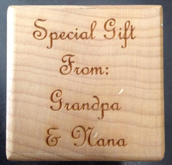 Keepsake Baby Block - Legacy Images - Wooden Blocks - baby date name laser engraved