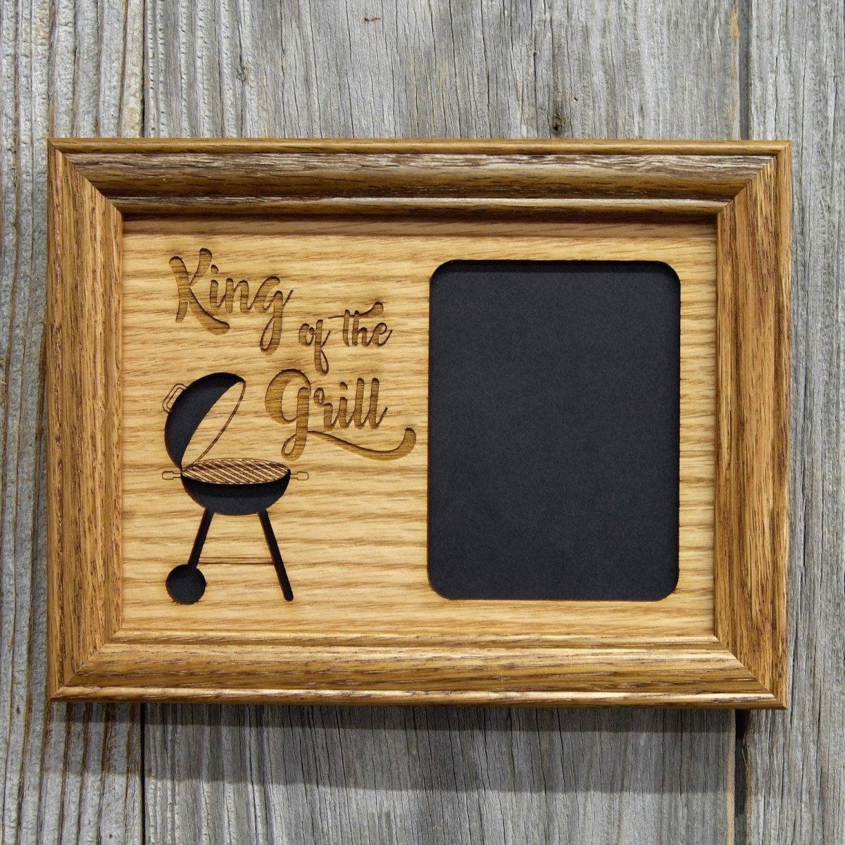 King of The Grill Picture Frame - 5x7 Frame Hold 3x4 Photo - Legacy Images - Picture Frames - 5x7 picture frame family father's day gift laser engraved
