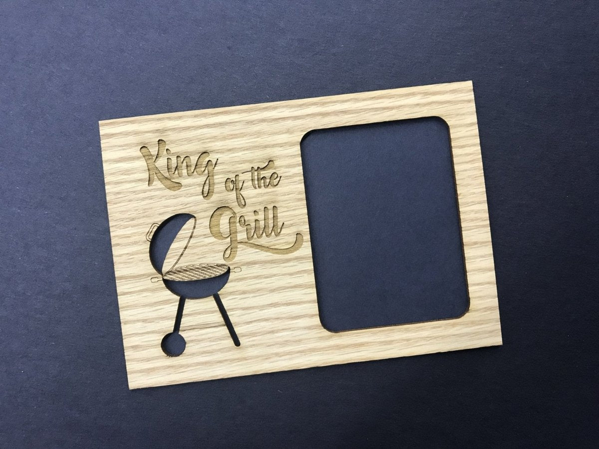 King of The Grill Picture Frame - 5x7 Frame Hold 3x4 Photo - Legacy Images - Picture Frames - 5x7 picture frame family father's day gift laser engraved