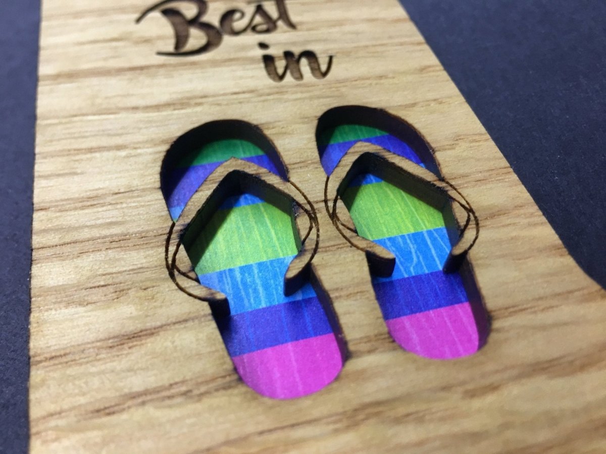 Life is Best in Flip Flops Picture Frame - 5x7 Frame Hold 3x4 Photo - Legacy Images - Picture Frames - 5x7 picture frame beach hobbies laser engraved