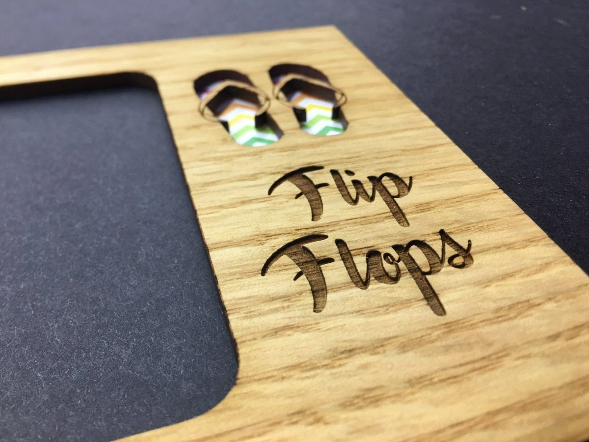 Life is Best in Flip Flops Picture Frame - 5x7 Frame Hold 3x4 Photo - Legacy Images - Picture Frames - 5x7 picture frame beach hobbies laser engraved