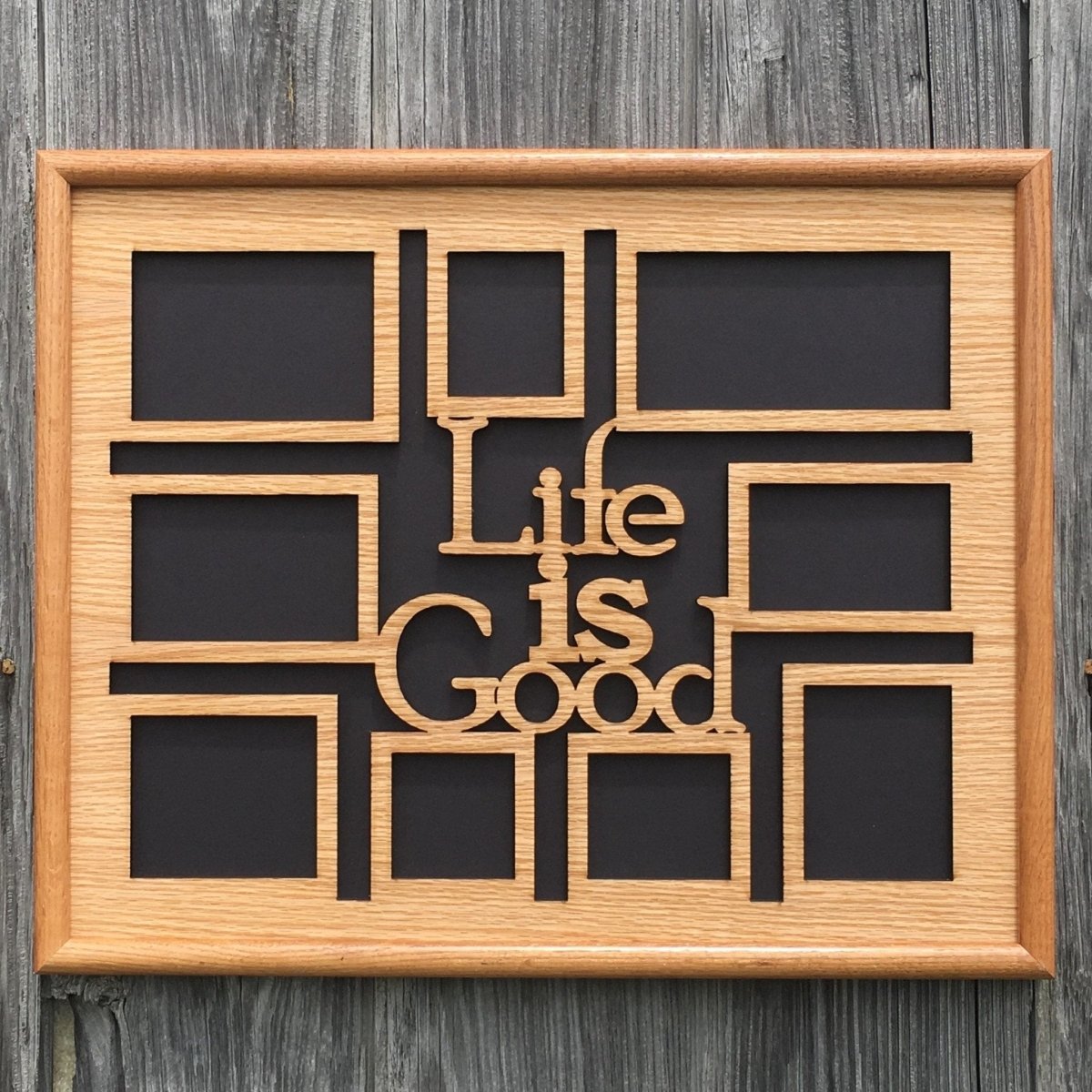 Life Is Good Collage Picture Frame 16"x20" - Legacy Images - Picture Frames - 16x20 picture frame collage frame gifts for him laser engraved