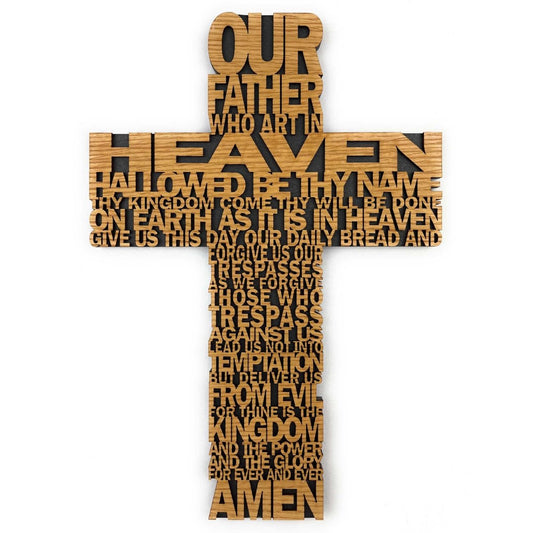 Lord's Prayer Cross - Legacy Images - Novelty Signs - cross religious sign laser engraved