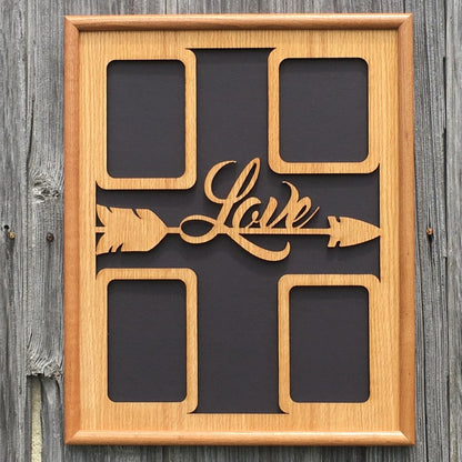 Love Arrow Collage Picture Frame 16"x20" - Legacy Images - Picture Frames - 16x20 picture frame collage frame holiday laser engraved