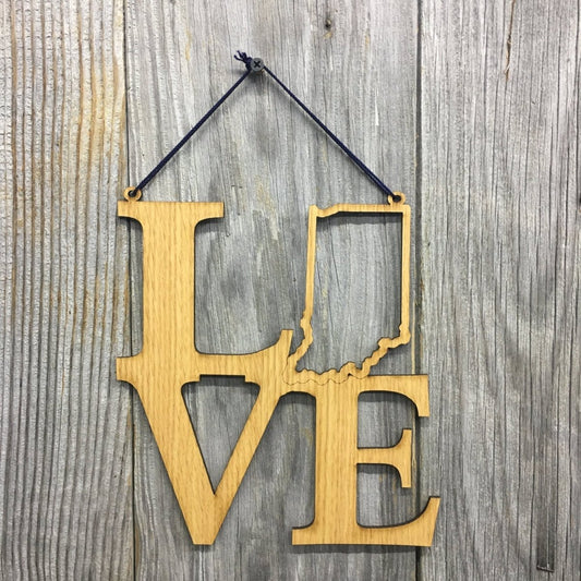 Love Indiana Sign - Legacy Images - Novelty Signs - indiana love sign sign laser engraved