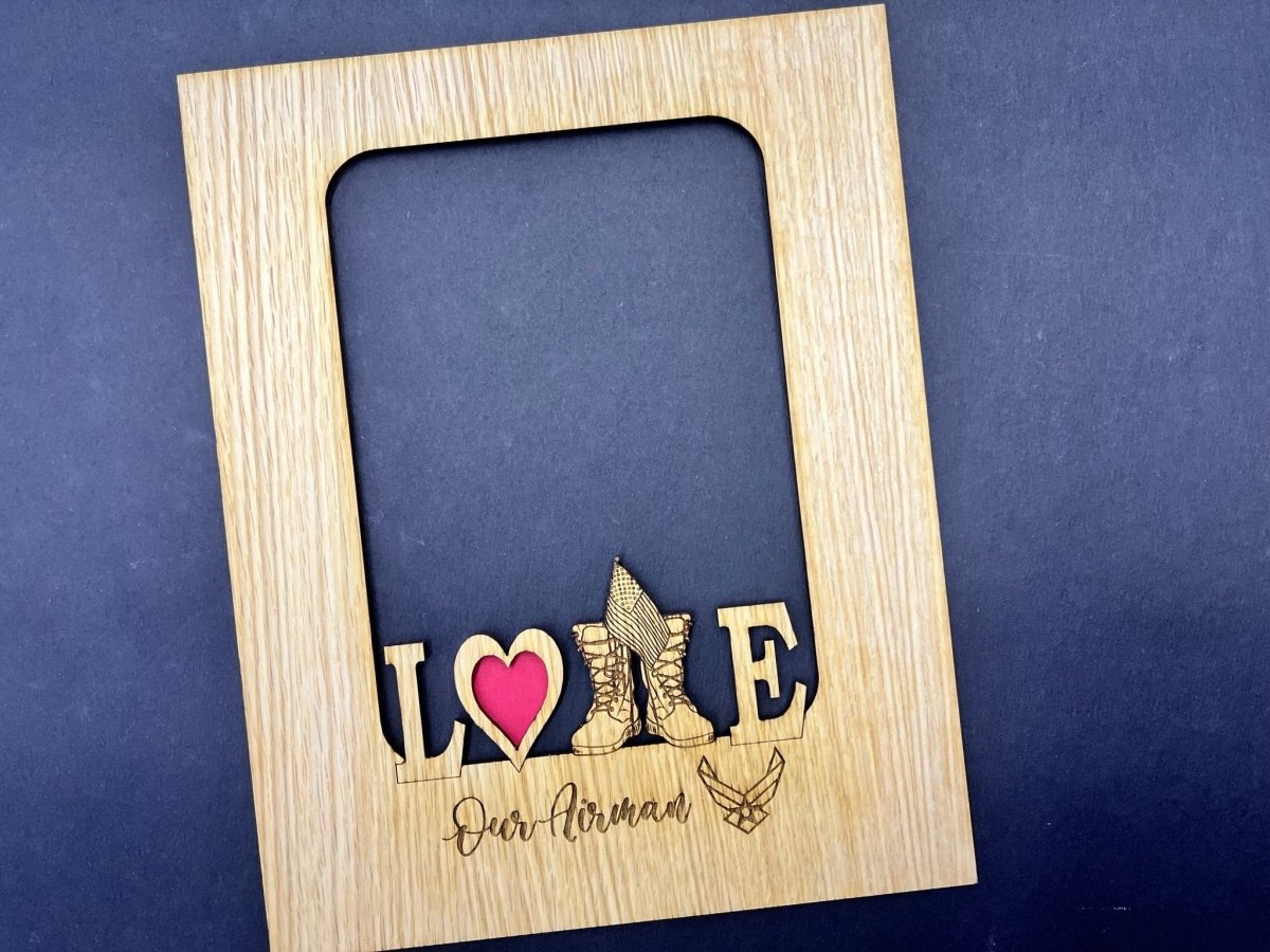 Love My Airman Picture Frame - Air Force - Legacy Images - Picture Frames - 11x14 Picture Frame 5x7 picture frame 8x10 picture frame laser engraved