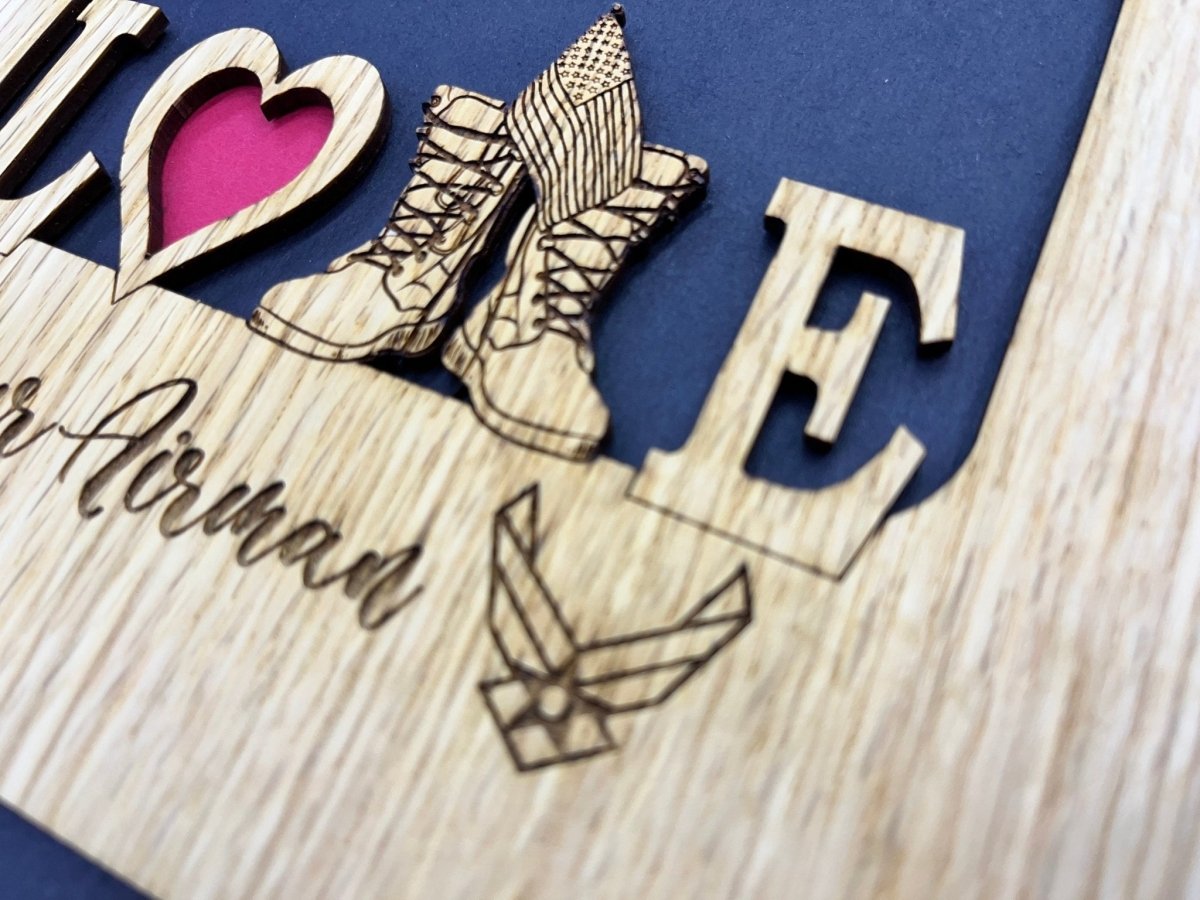 Love My Airman Picture Frame - Air Force - Legacy Images - Picture Frames - 11x14 Picture Frame 5x7 picture frame 8x10 picture frame laser engraved