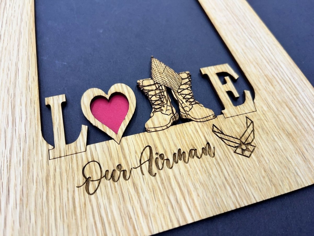 Love My Airman Picture Frame - Air Force - Legacy Images - Picture Frames - 11x14 Picture Frame 5x7 picture frame 8x10 picture frame laser engraved