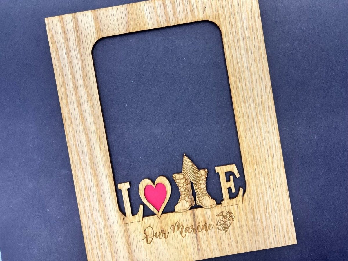 Love My Marine Picture Frame - Marine Corps - Legacy Images - Picture Frames - 11x14 Picture Frame 5x7 picture frame 8x10 picture frame laser engraved