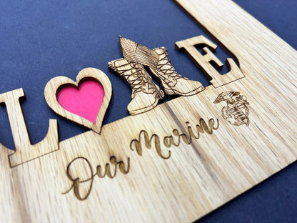 Love My Marine Picture Frame - Marine Corps - Legacy Images - Picture Frames - 11x14 Picture Frame 5x7 picture frame 8x10 picture frame laser engraved