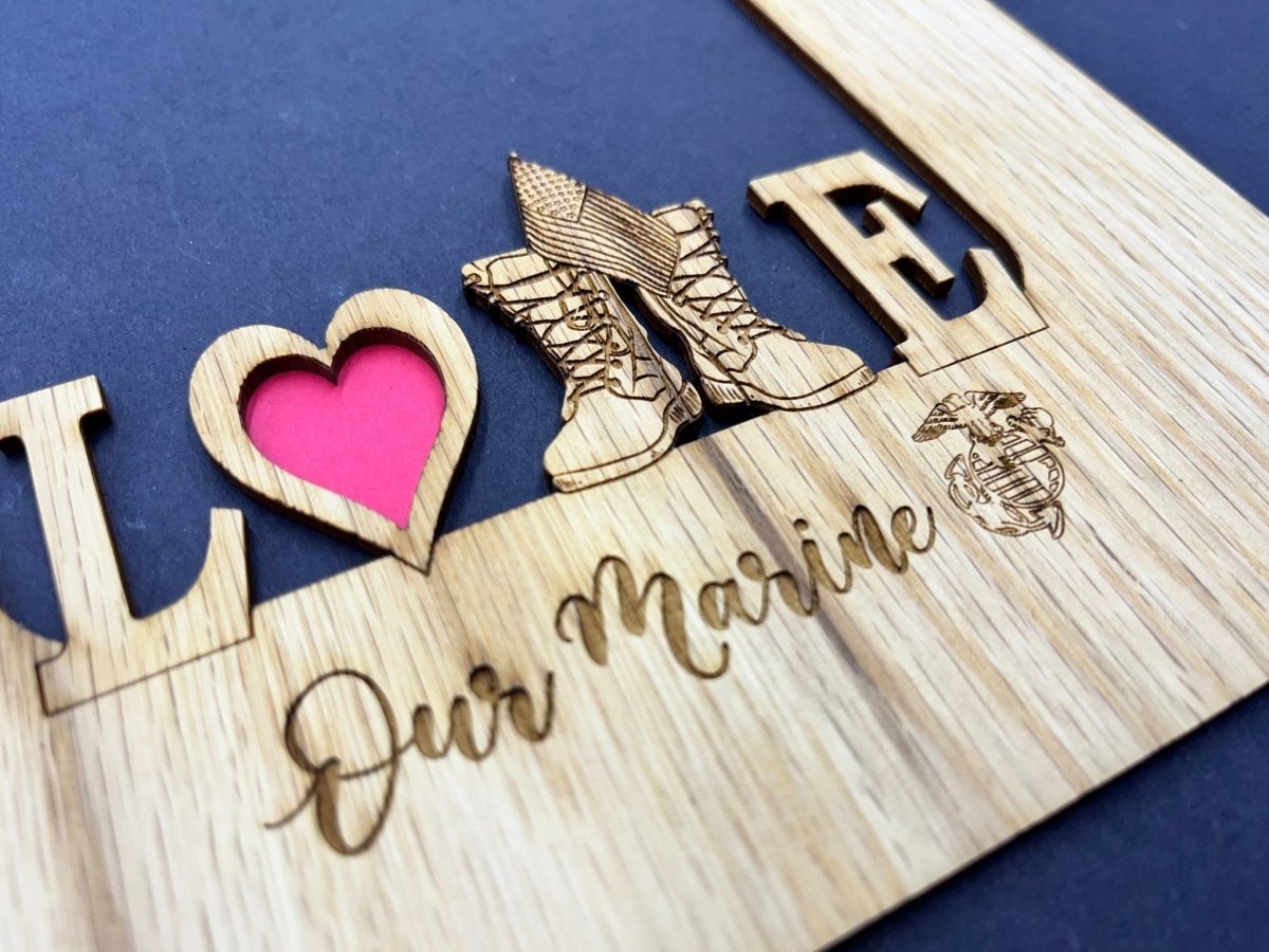 Love My Marine Picture Frame - Marine Corps - Legacy Images - Picture Frames - 11x14 Picture Frame 5x7 picture frame 8x10 picture frame laser engraved