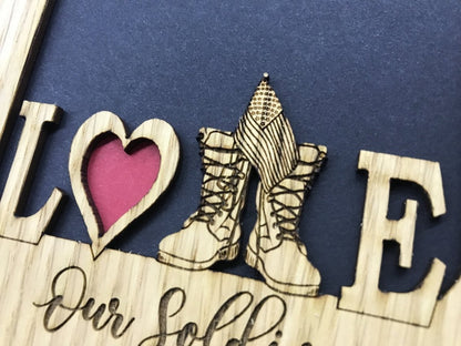 Love My Soldier Picture Frame - Army - Legacy Images - Picture Frames - 11x14 Picture Frame 5x7 picture frame 8x10 picture frame laser engraved