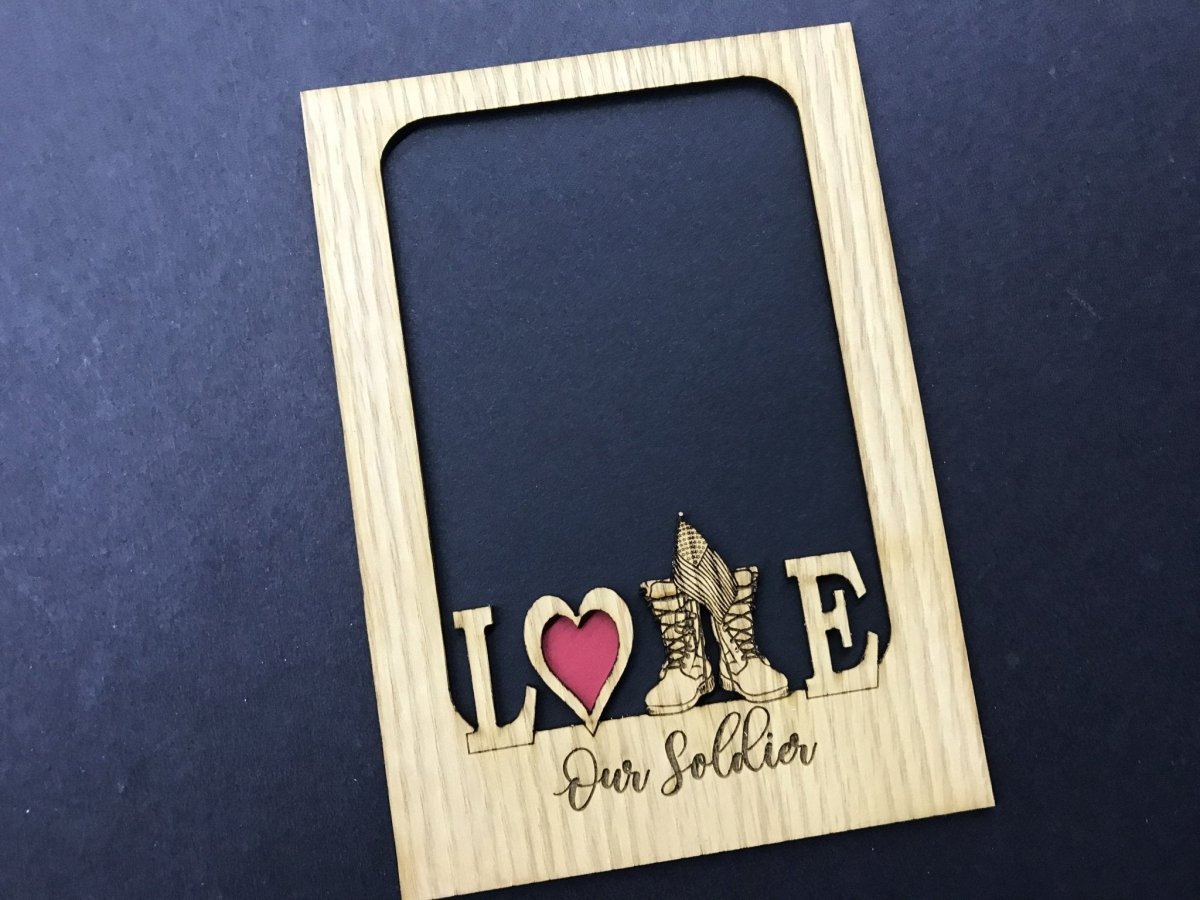 Love My Soldier Picture Frame - Army - Legacy Images - Picture Frames - 11x14 Picture Frame 5x7 picture frame 8x10 picture frame laser engraved