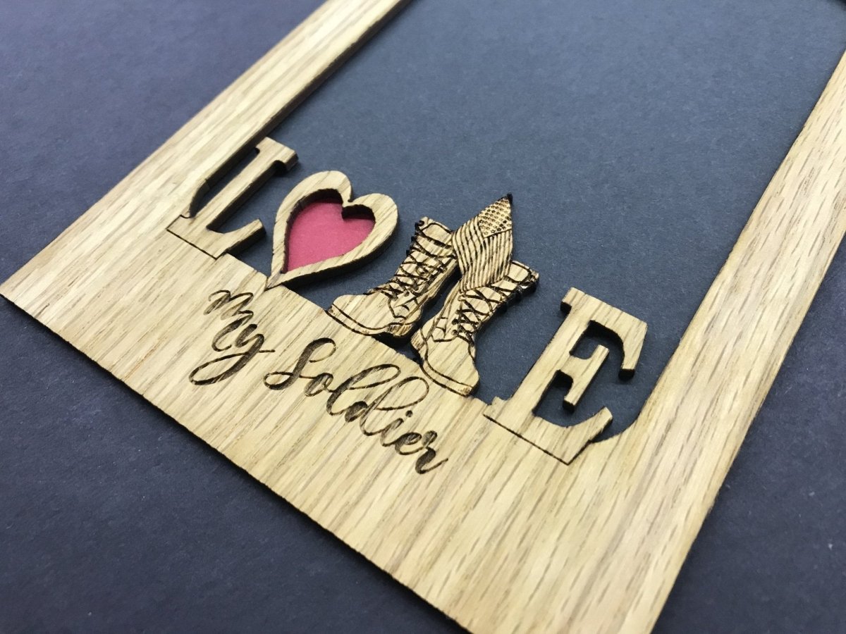 Love My Soldier Picture Frame - Army - Legacy Images - Picture Frames - 11x14 Picture Frame 5x7 picture frame 8x10 picture frame laser engraved