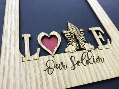 Love My Soldier Picture Frame - Army - Legacy Images - Picture Frames - 11x14 Picture Frame 5x7 picture frame 8x10 picture frame laser engraved