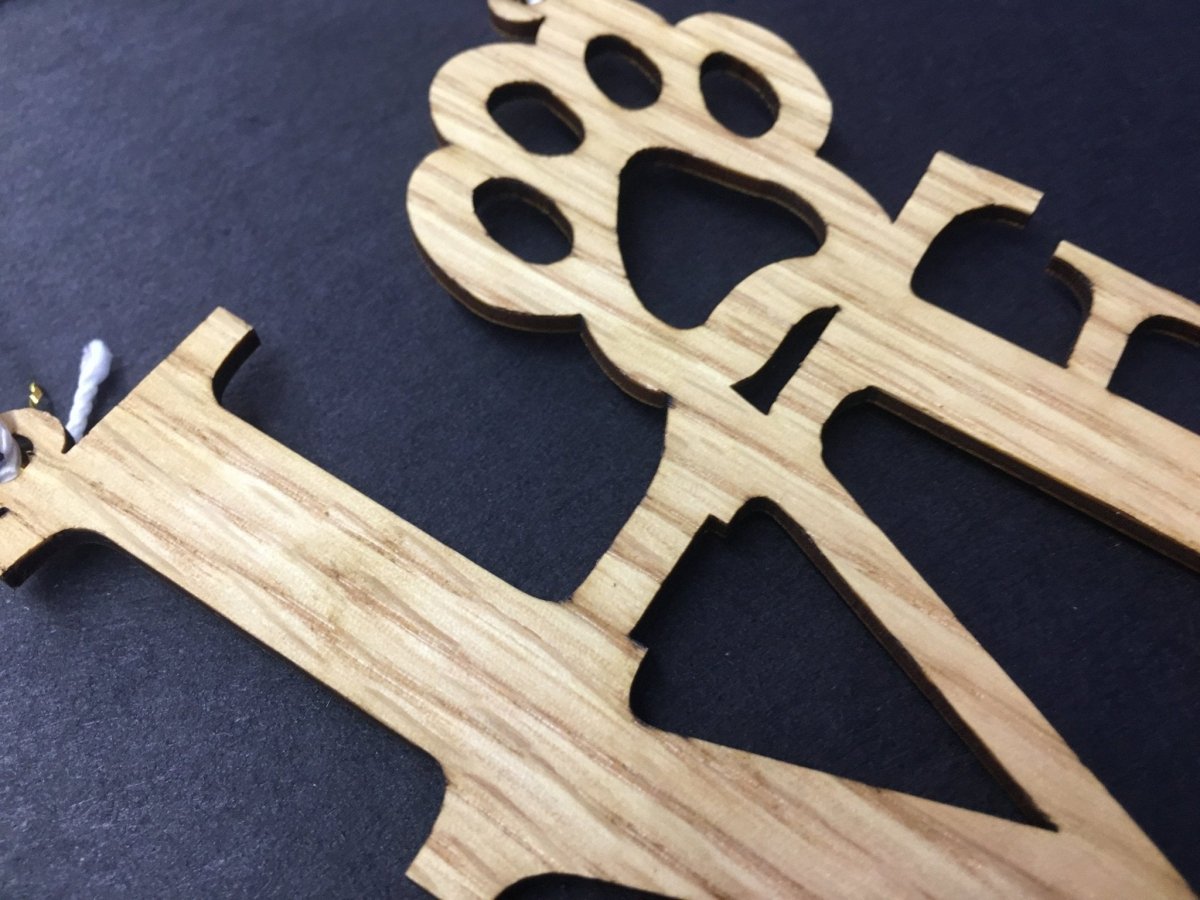 Love Paw Print Ornament - Legacy Images - Novelty Signs - christmas dog ornament laser engraved