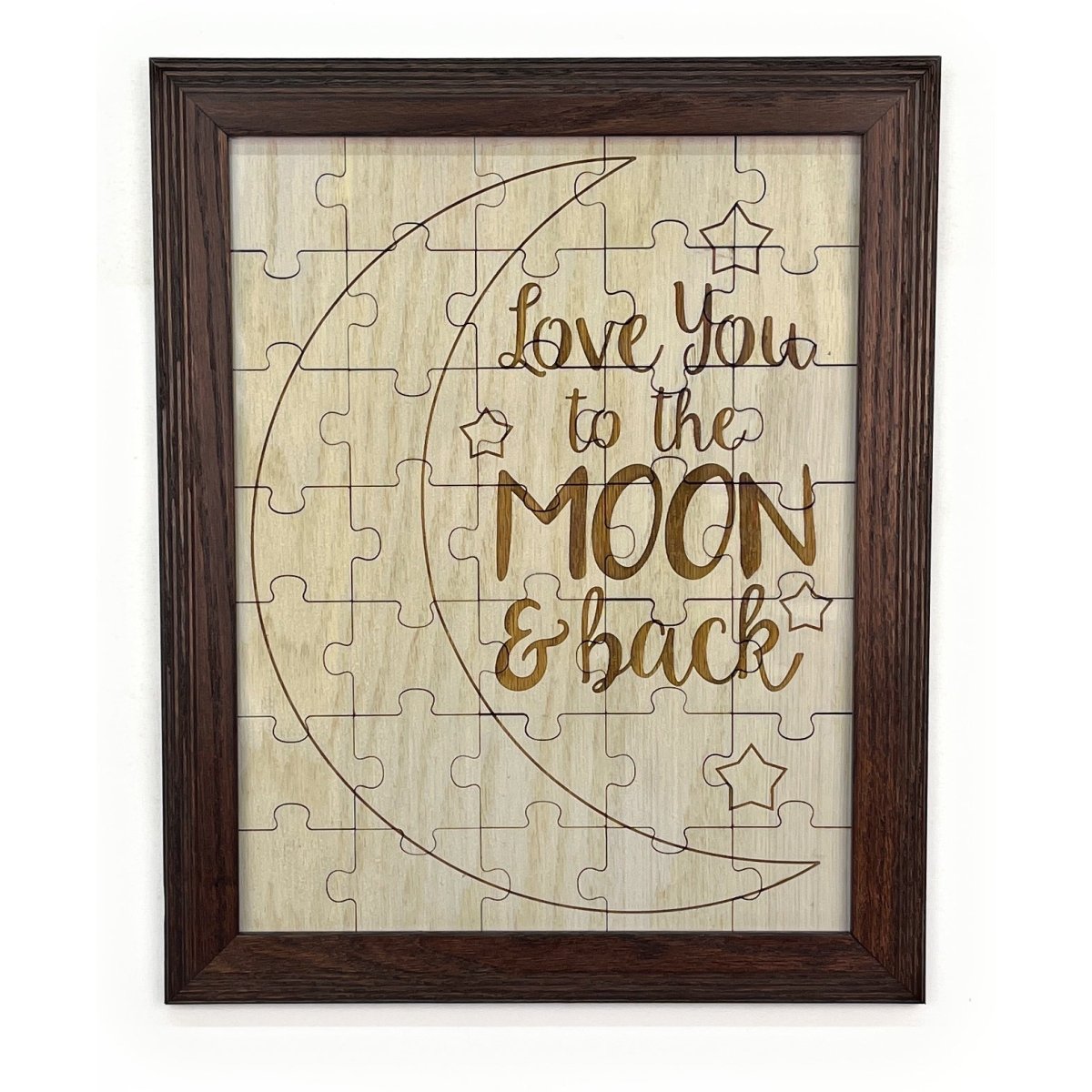 Love You to the Moon and Back Baby Shower Guestbook Puzzle - Legacy Images - Guestbook - baby guestbook laser engraved