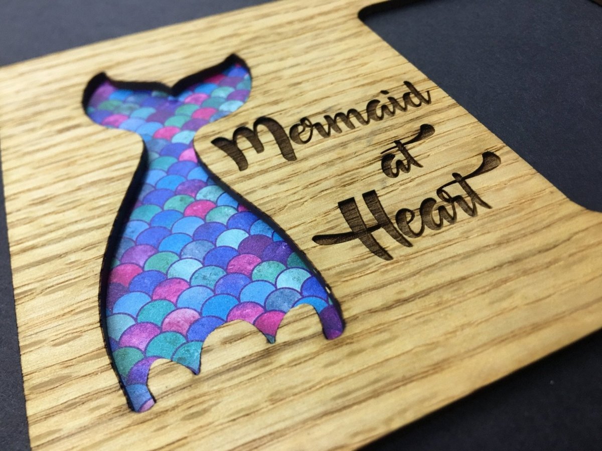Mermaid at Heart Picture Frame - Legacy Images - Picture Frames - 5x7 picture frame 8x10 picture frame beach laser engraved