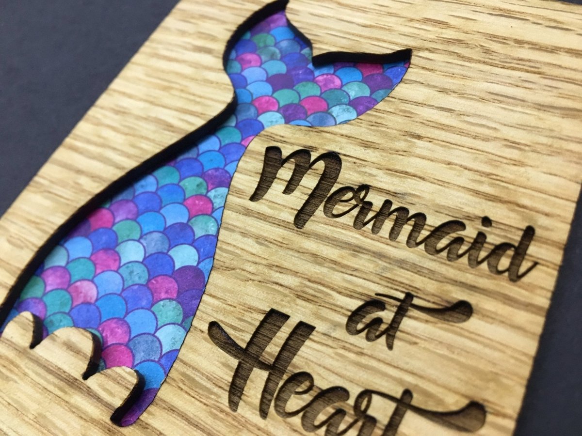 Mermaid at Heart Picture Frame - Legacy Images - Picture Frames - 5x7 picture frame 8x10 picture frame beach laser engraved