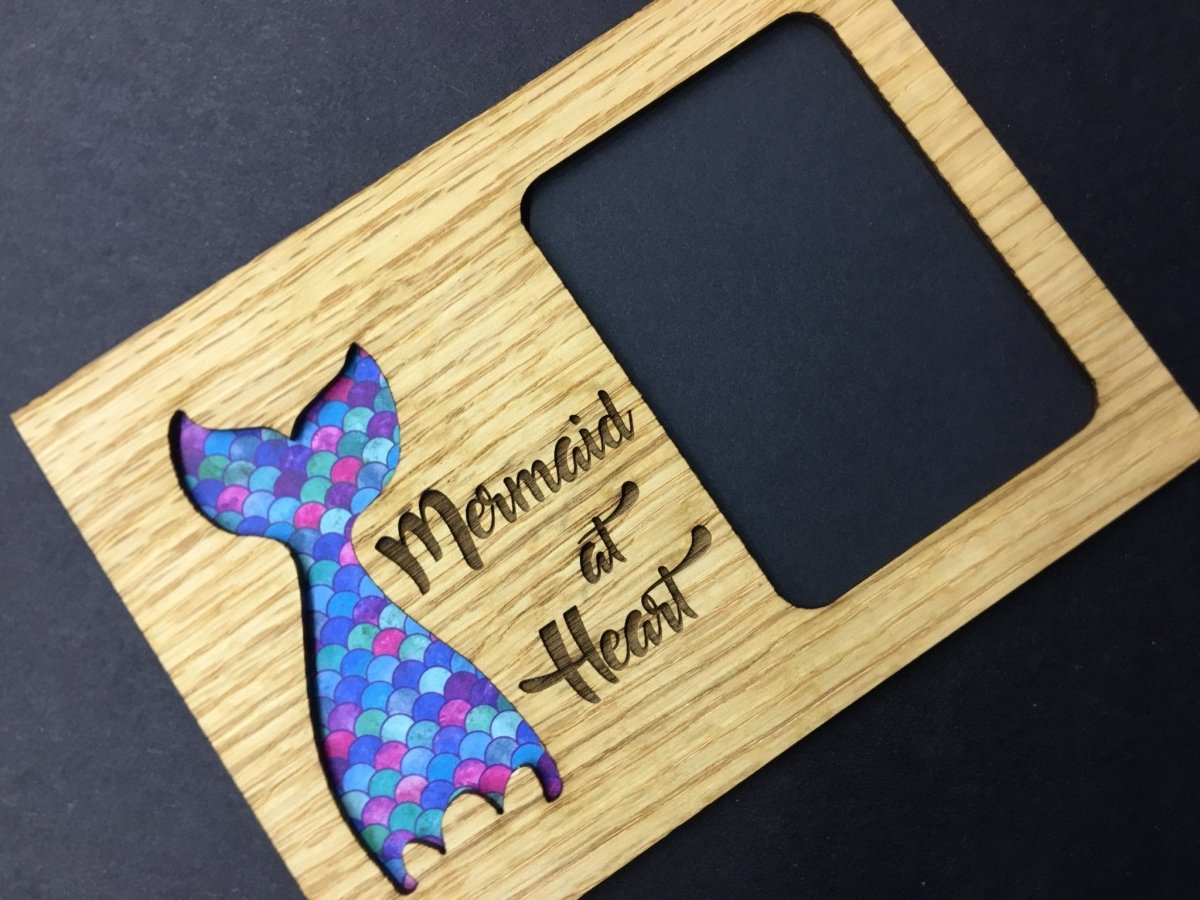 Mermaid at Heart Picture Frame - Legacy Images - Picture Frames - 5x7 picture frame 8x10 picture frame beach laser engraved