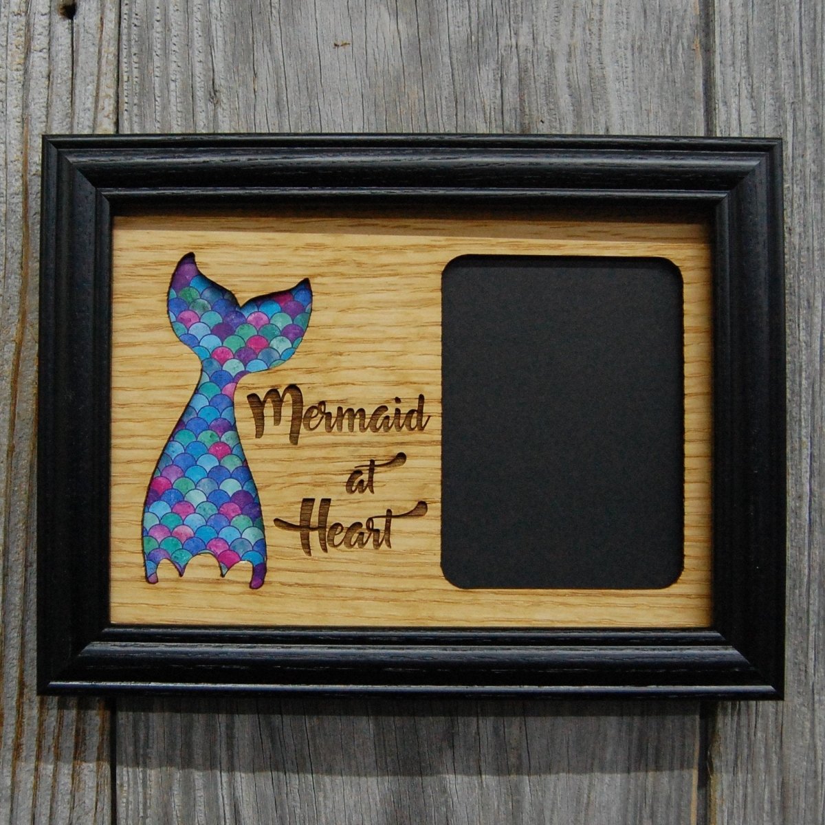 Mermaid at Heart Picture Frame - Legacy Images - Picture Frames - 5x7 picture frame 8x10 picture frame beach laser engraved
