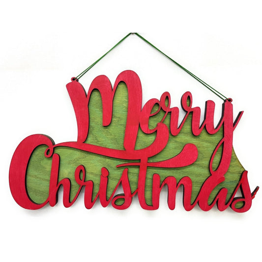 Merry Christmas Sign - Legacy Images - christmas holiday sign laser engraved