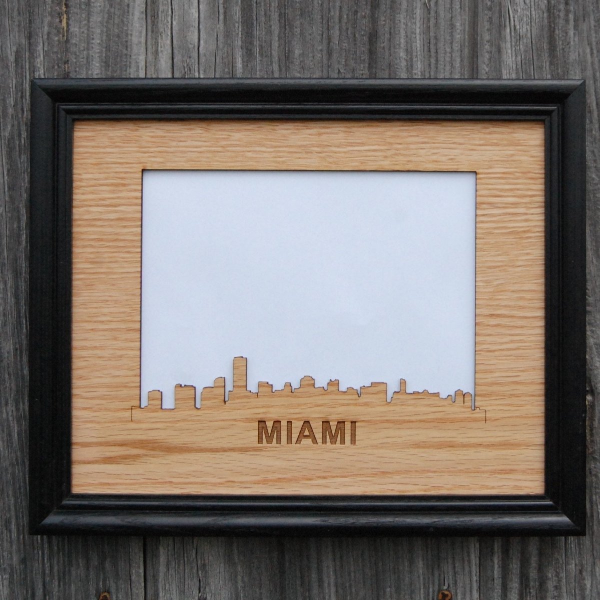 Miami Picture Frame - 8x10 Frame Hold 5x7 Photo - Legacy Images - Picture Frames - 8x10 picture frame picture frame skyline laser engraved
