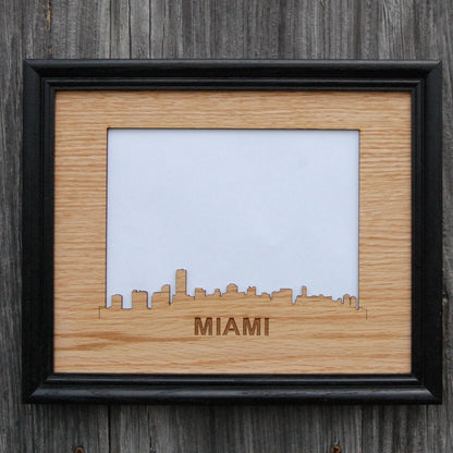 Miami Picture Frame - 8x10 Frame Hold 5x7 Photo - Legacy Images - Picture Frames - 8x10 picture frame picture frame skyline laser engraved