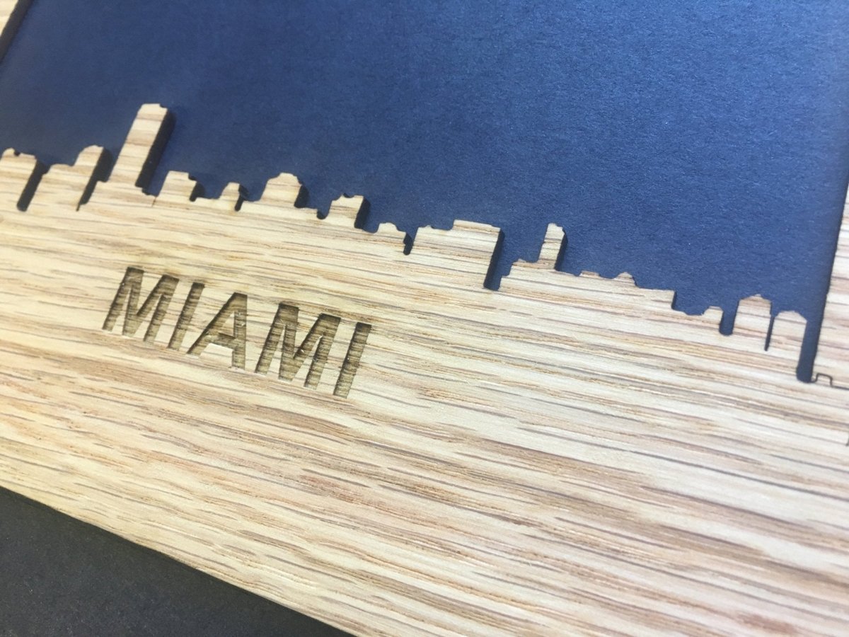 Miami Picture Frame - 8x10 Frame Hold 5x7 Photo - Legacy Images - Picture Frames - 8x10 picture frame picture frame skyline laser engraved