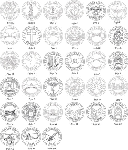 Military Ornament - Legacy Images - Holiday Ornaments - christmas military ornament laser engraved