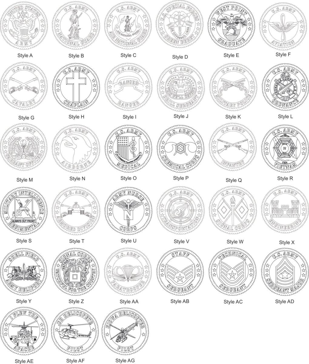 Military Ornament - Legacy Images - Holiday Ornaments - christmas military ornament laser engraved