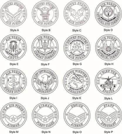 Military Ornament - Legacy Images - Holiday Ornaments - christmas military ornament laser engraved