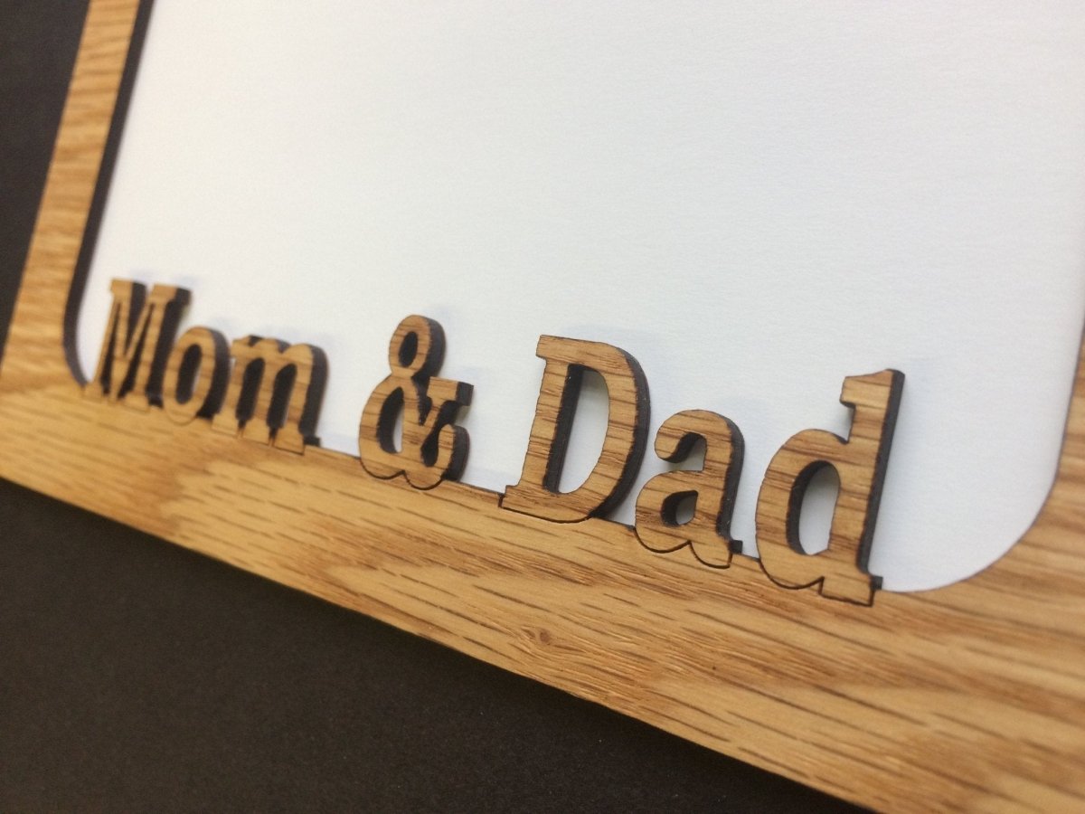 Mom And Dad Picture Frame - 5x7 Frame Hold 4x6 Photo - Legacy Images - Picture Frames - 5x7 picture frame family parents laser engraved