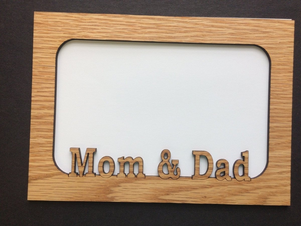 Mom And Dad Picture Frame - 5x7 Frame Hold 4x6 Photo - Legacy Images - Picture Frames - 5x7 picture frame family parents laser engraved
