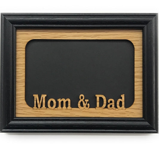 Mom And Dad Picture Frame - 5x7 Frame Hold 4x6 Photo - Legacy Images - Picture Frames - 5x7 picture frame family parents laser engraved