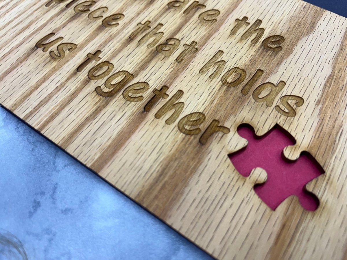 Mom Piece that Holds Us Together Picture Frame - Legacy Images - Picture Frames - 5x7 picture frame 8x10 picture frame custom laser engraved