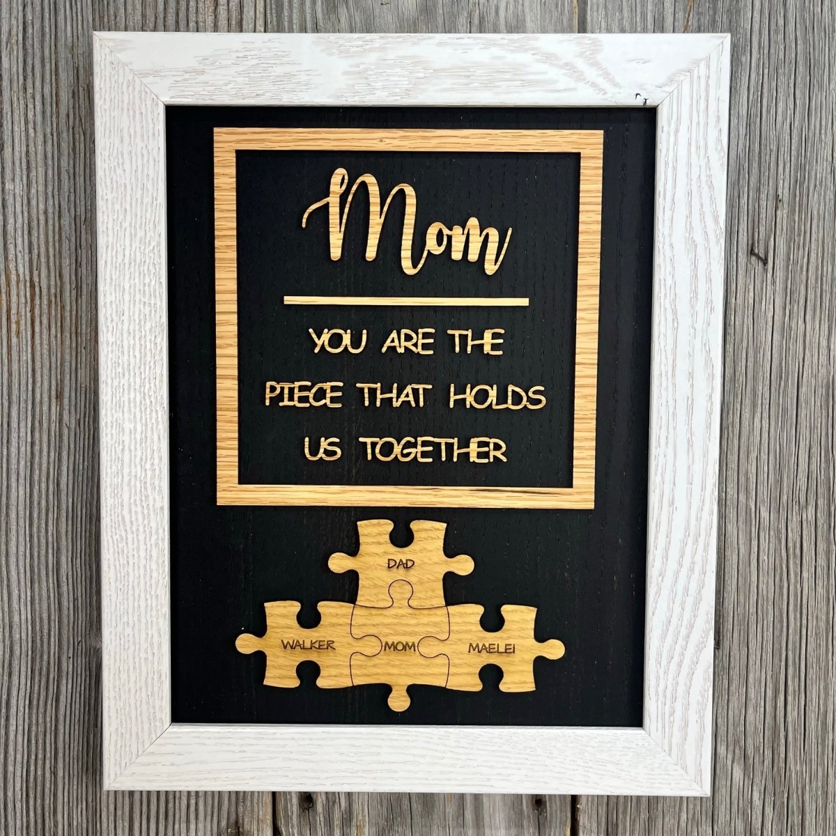 Mom Piece that Holds Us Together Sign - Legacy Images - Novelty Signs - mom mother's day gift laser engraved